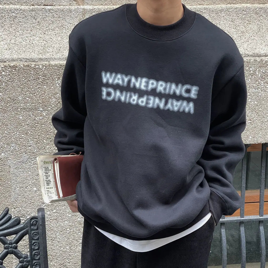 Korean Street Half Turtleneck Sweatshirt Men Autumn Winter New Bottoming Shirt