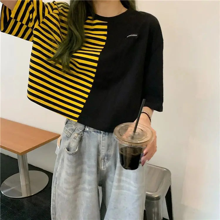 Trapwear Anime panel β Short Sleeved T Shirt Women 2024 New Summer Design White Spl
