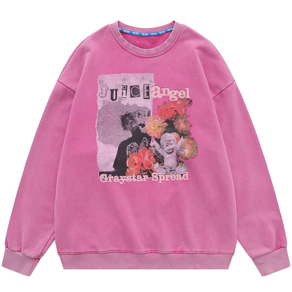 "Juice" Unisex Men Women Streetwear Graphic Sweatshirt Daulet Apparel