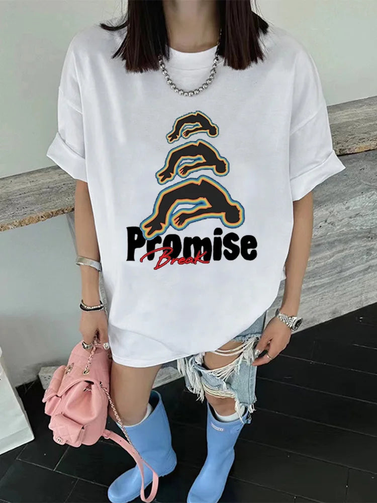 Pullover tee with racing flame graphic and candy typeface