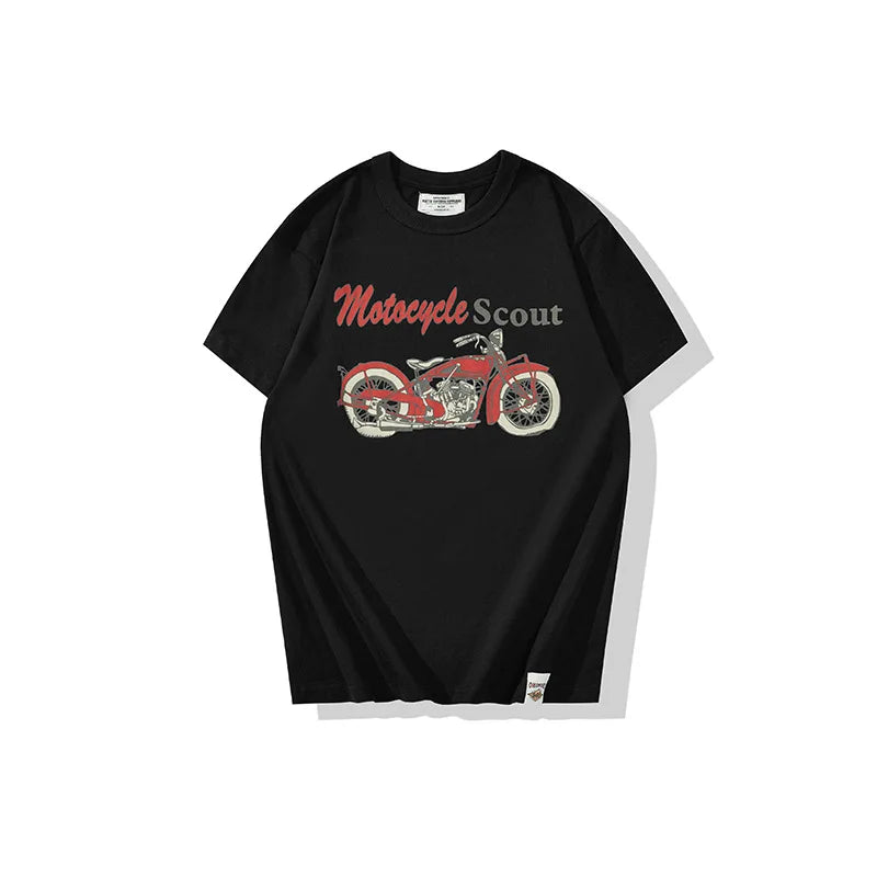 Harajuku Broken heart ā Summer Short Sleeved Mens New Casual Motorcycle Printed T Sh