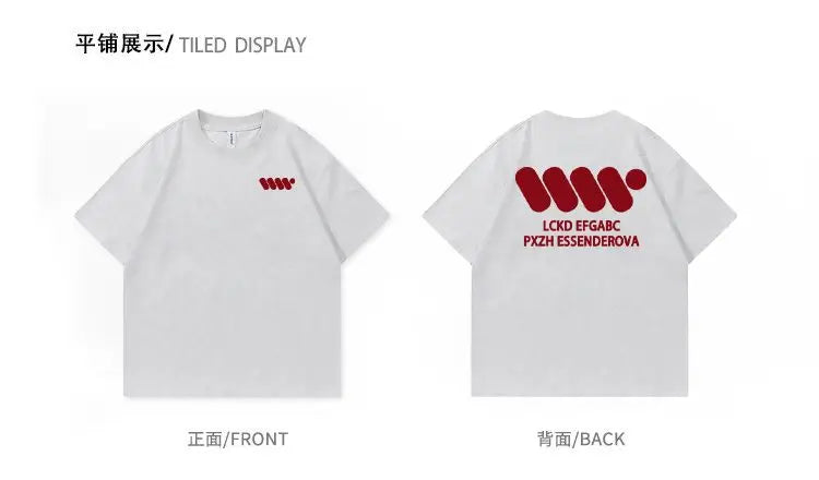 Trapwear Oversized shirt β American Personality Trendy Street Couple Style Short Sleeve