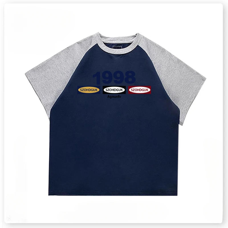 Skatercore Graphic tee β American Simple Digital Printing Round Neck Short Sleeved Me