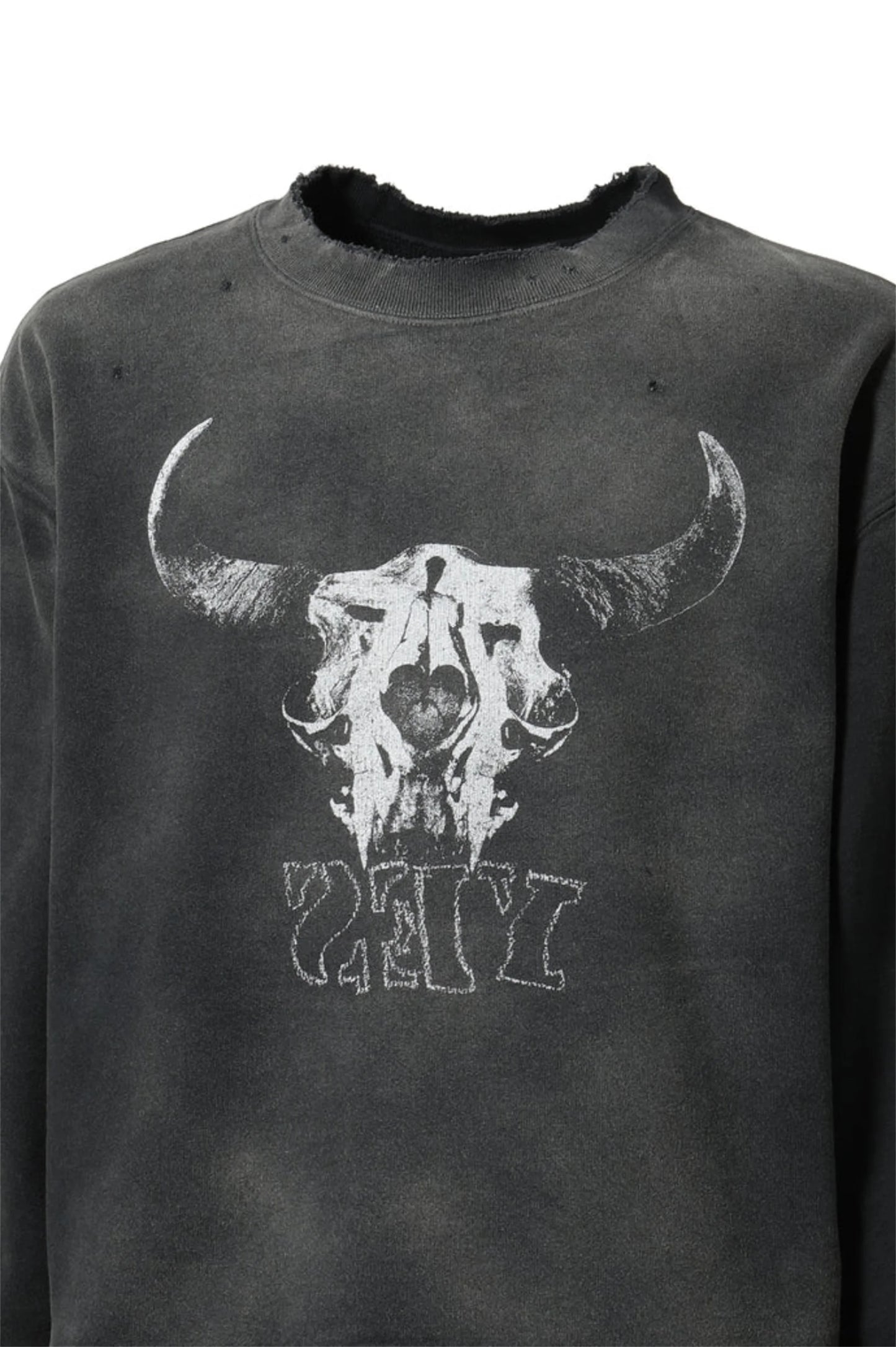 Vintage FW24 Devil print pattern High-Street Cotton Quality round neck pullover long sleeved sweatshirt