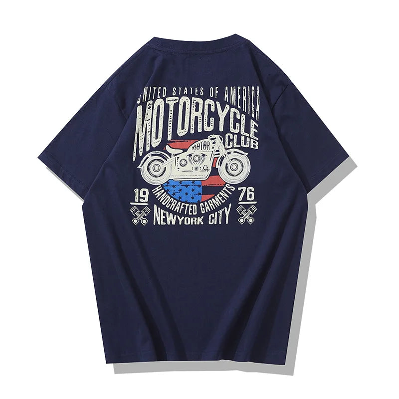 Skatercore Melting smiley ā Summer Short Sleeved Mens New Retro Youth Motorcycle Letter