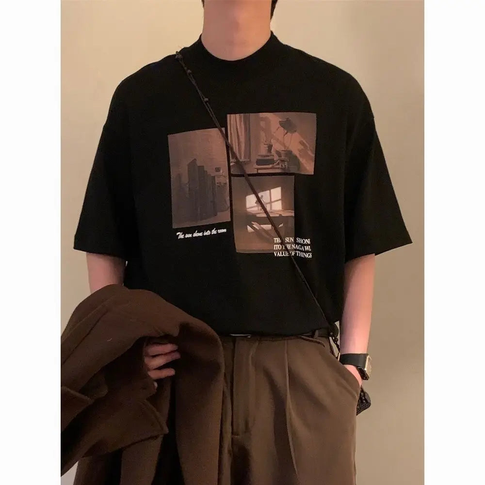 Trapwear Aesthetic piece β 2024 Summer New Style Loose American Retro Trendy Brand Heav
