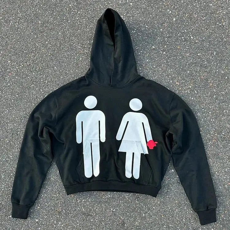 Sadcore Shirt – Harajuku Oversized Vintage Surprised Mummy Print Hoodies – Streetwear Fashion for Men & Women