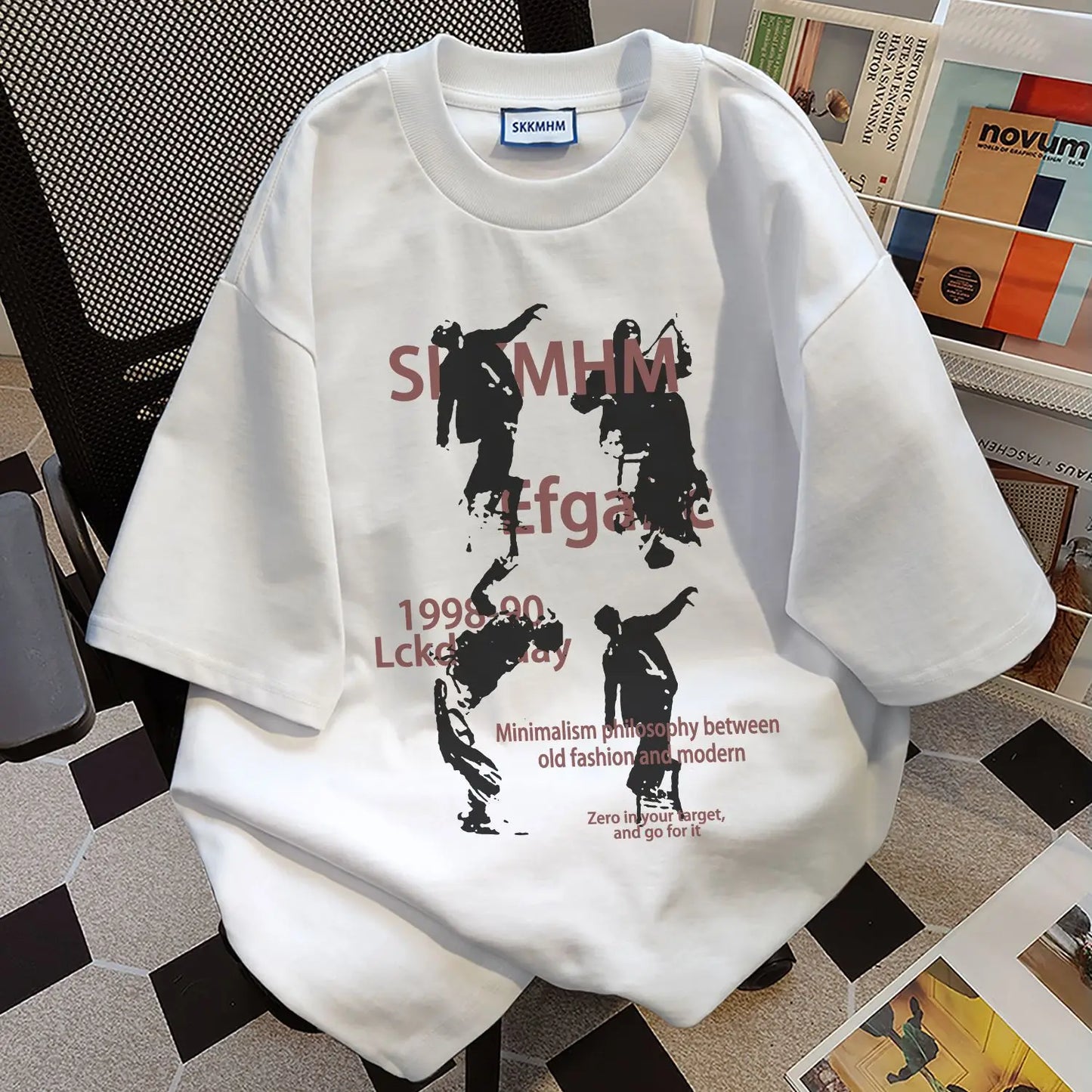Glitchcore Chrome print – American Style Trendy Men And Women Retro Personality Graphic