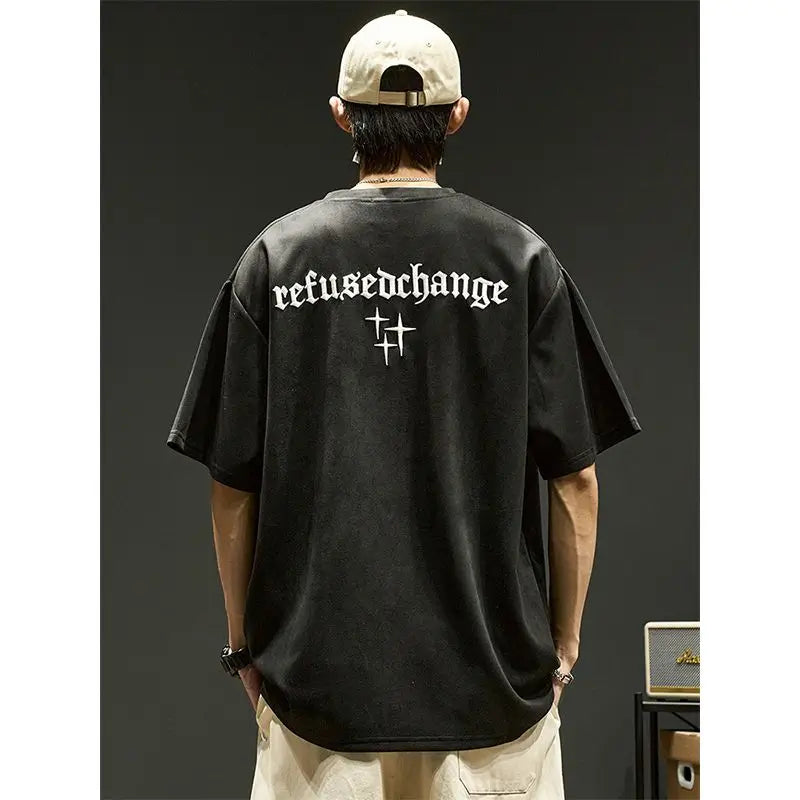 Trapwear Tribal flame ā American Hip Hop Trend Men And Women Retro Personality Lette