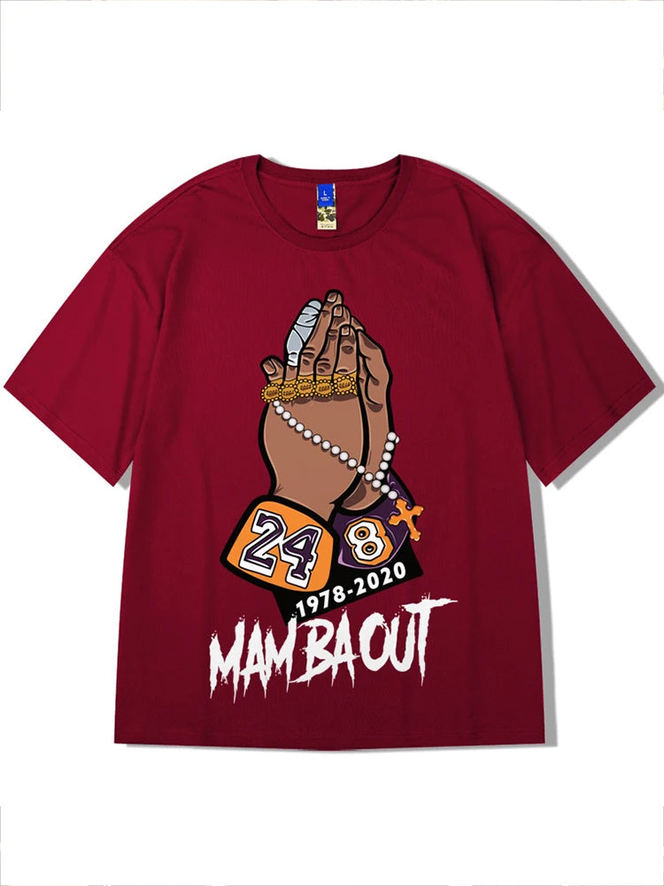 Anime Oversized shirt ā R I P Mamba T Shirt Men Cool Summer Short Sleeve Tshirts Vin