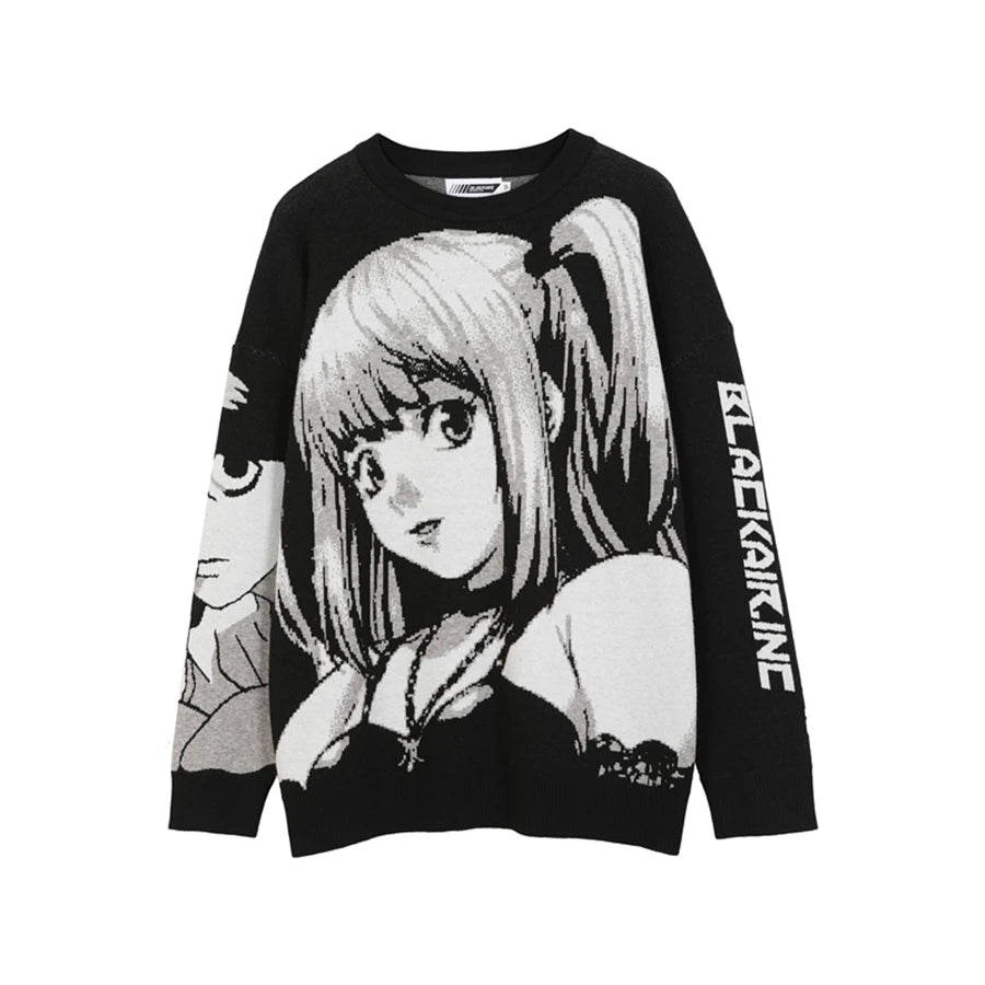 y2k fire graphic sweater, edgy streetwear for bold fashion-forward winter outfits, mens fashion layer for modern streetwear c