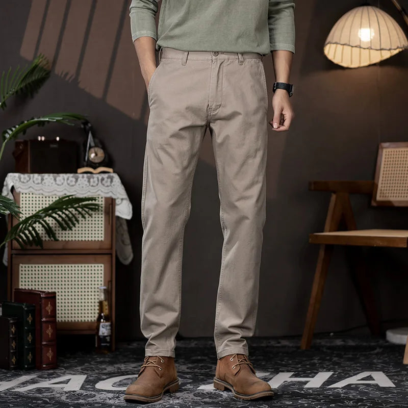 men business casual fashion pure cotton commute pants japanese streetwear amikaji fashion straight cargo pant trouser unique cargo style 2034