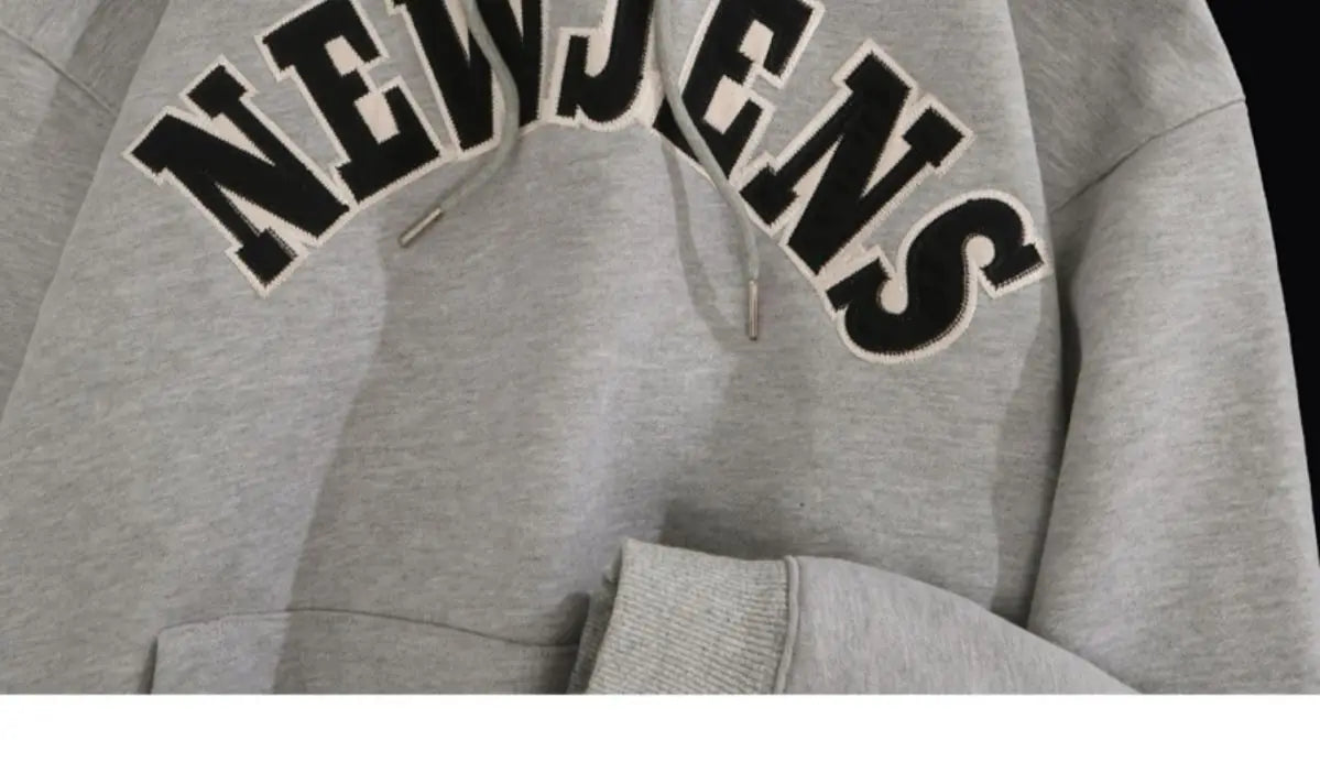 Autumn and Winter American High Street Men and Women Trendy Personalized Letter Printed Hoodie Couple Loose Retro Casual Top y2k