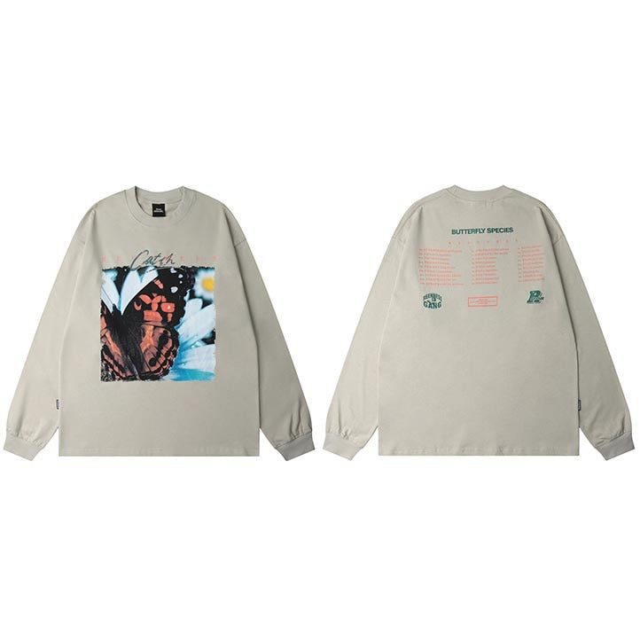 "Eighty Butterfly" Unisex Men Women Streetwear Graphic Sweatshirt Daulet Apparel