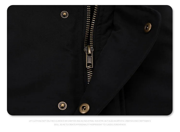 2024AW new cotton dress solid color hooded multi-pocket jacket