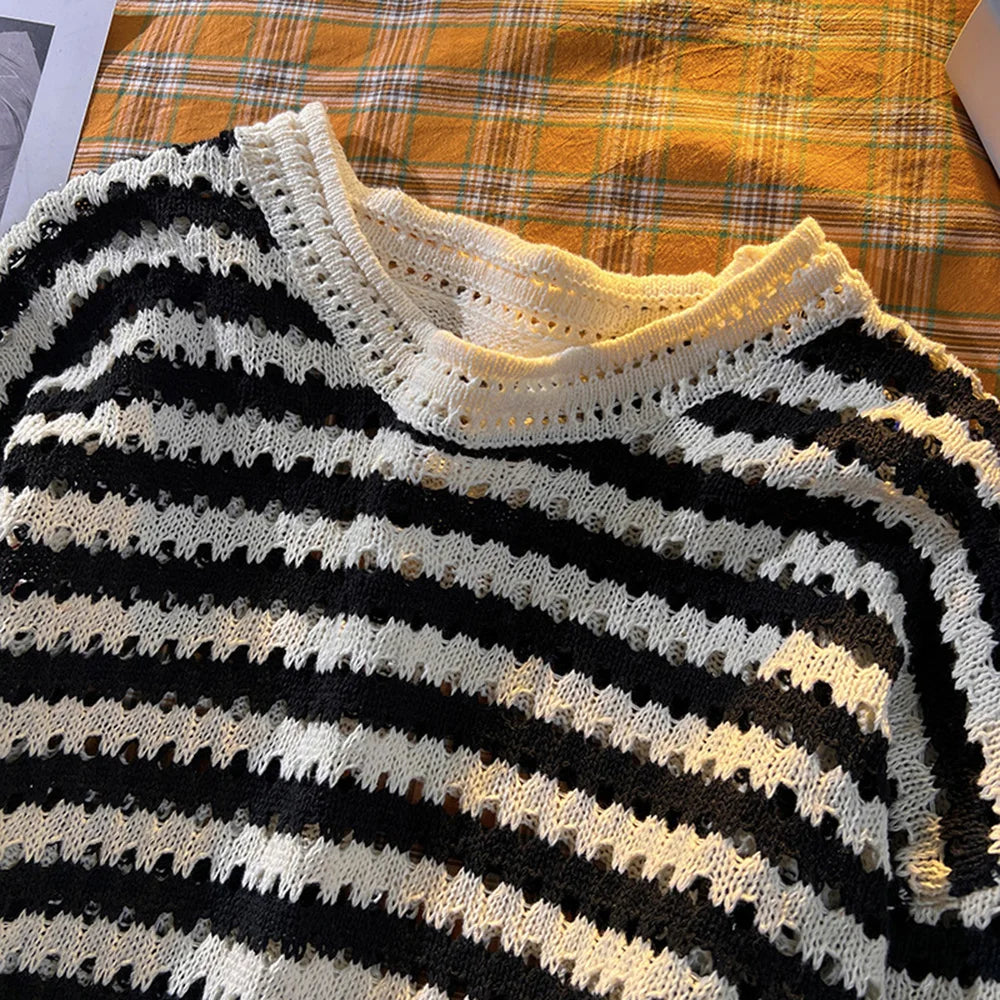 bold graphic pullover, layered streetwear look, soft knit pullover with flame design, y2k fashion statement