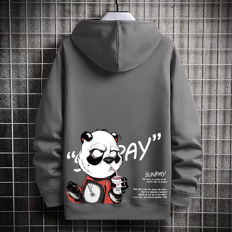 "Soda Drinking" Graphic Unisex Streetwear Vintage Women Men Y2K Hoodie