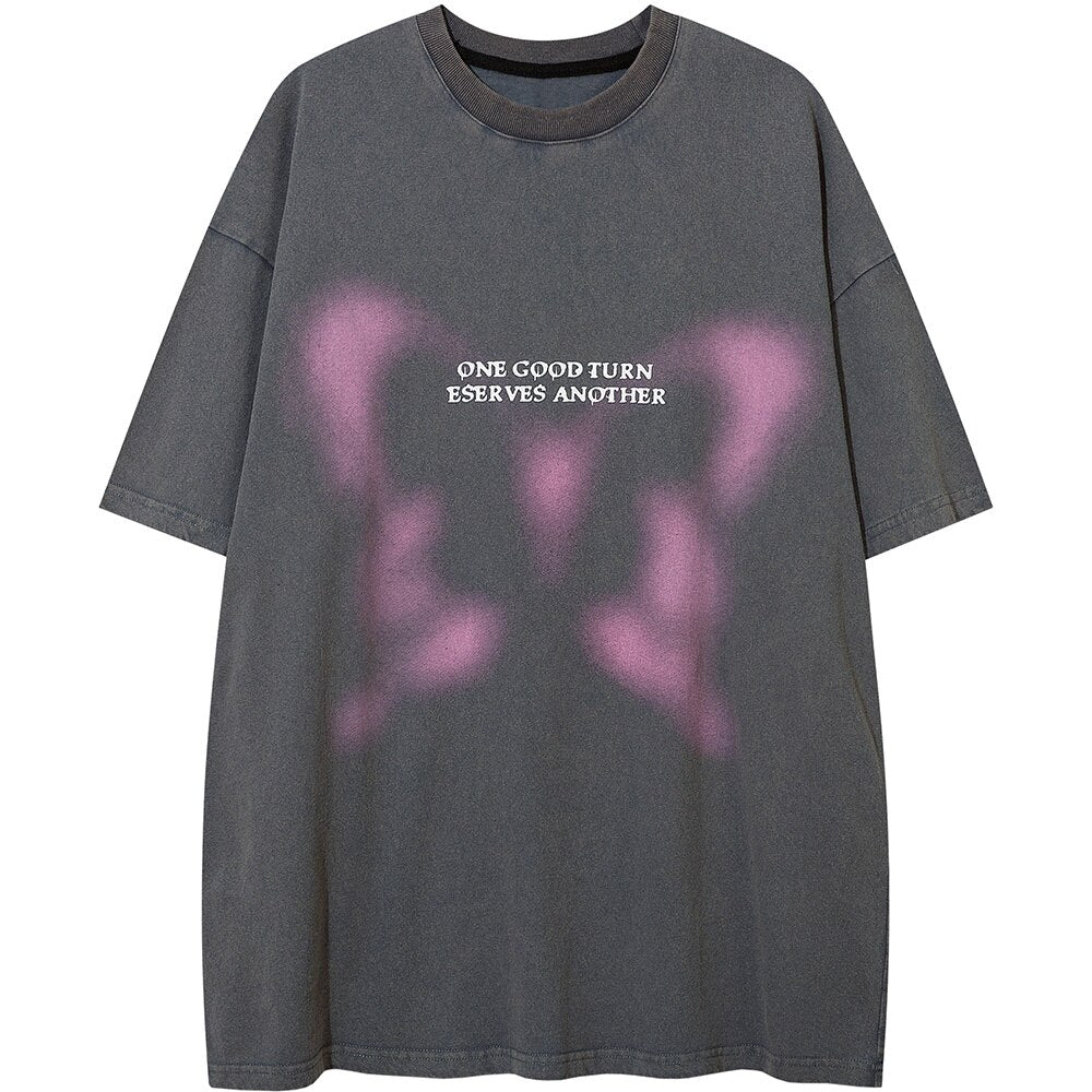 "Grey Beauty" Graphic Unisex Streetwear Women Men Y2K T-Shirt