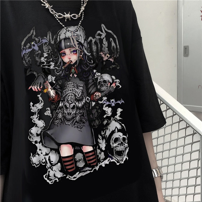 "Standing Heart" Graphic Unisex Streetwear Vintage Women Men Y2K T-Shirt