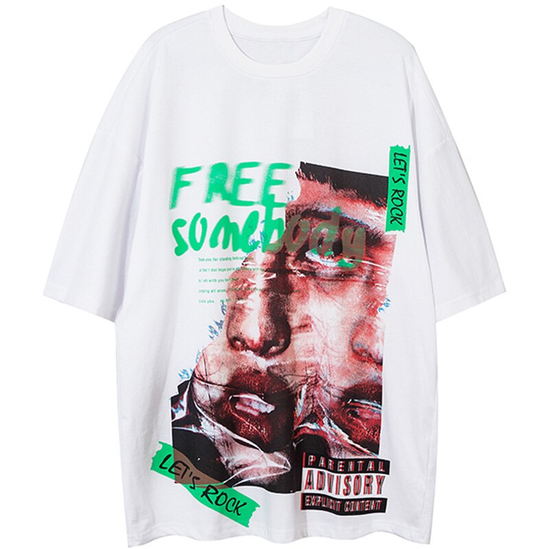 "Free Somebody" Graphic Unisex Streetwear Women Men Y2K T-Shirt