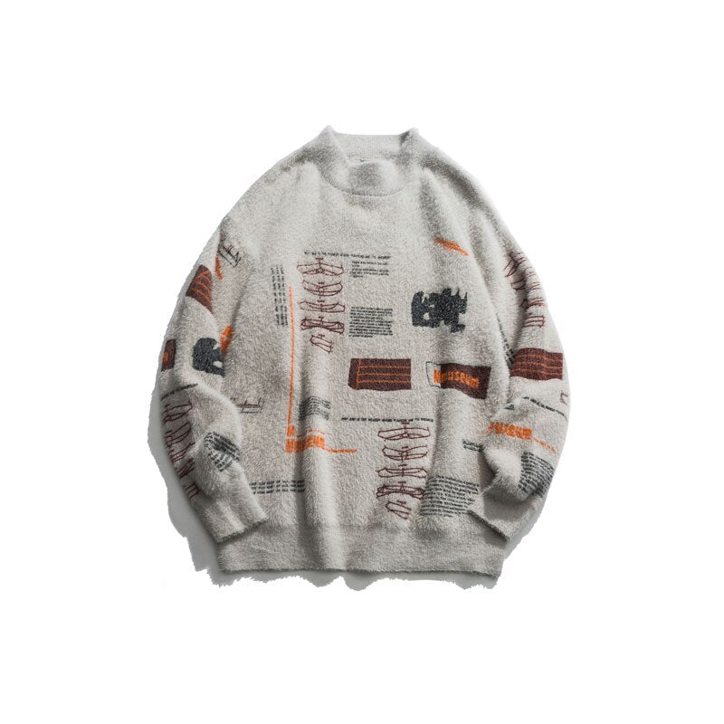 "Missing Location" Graphic Unisex Streetwear Vintage Women Men Y2K Sweater