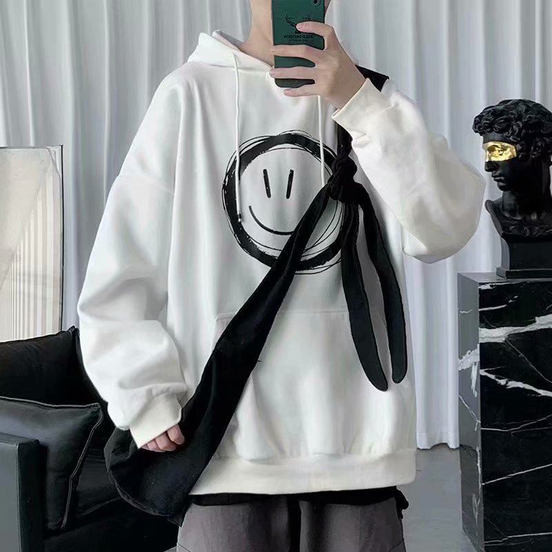 "Smiley" Graphic Unisex Streetwear Vintage Women Men Y2K Hoodie