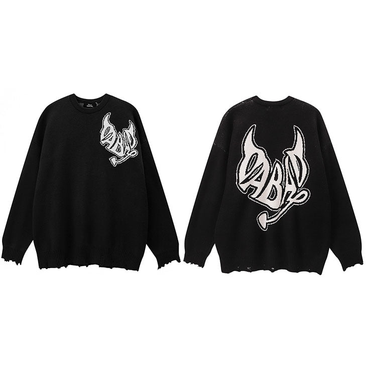 "The Devils Way" Graphic Unisex Streetwear Vintage Women Men Y2K Sweater