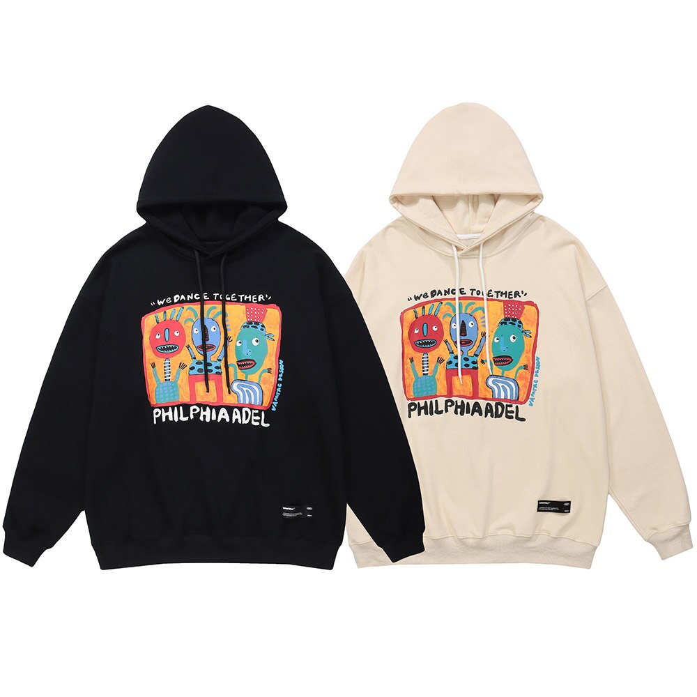 "Trio" Graphic Unisex Streetwear Vintage Women Men Y2K Hoodie