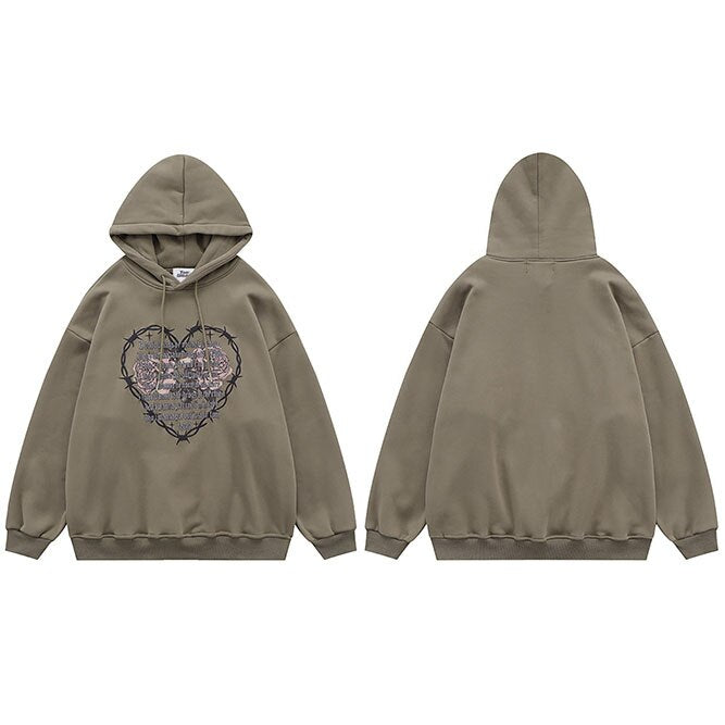 "Tangled Heart" Unisex Men Women Streetwear Graphic Hoodie
