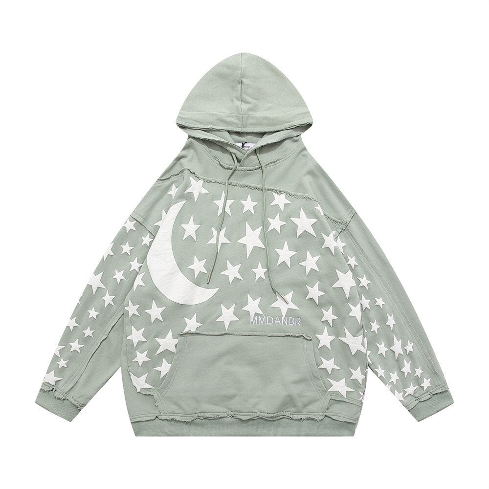 "Half Moon" Graphic Unisex Streetwear Women Men Y2K Hoodie