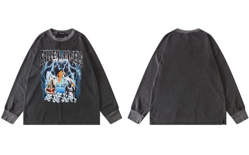 "Fallen Hero" Unisex Men Women Streetwear Graphic Sweatshirt