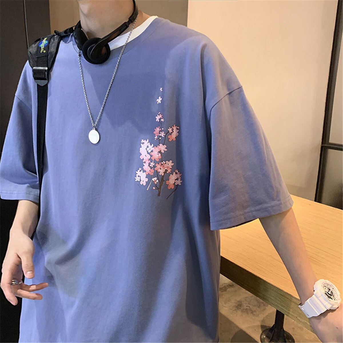 "Cherry Blossom" Unisex Men Women Streetwear Graphic T-Shirt