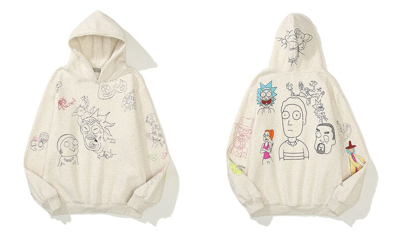 "Irregular Edges" Graphic Unisex Streetwear Vintage Women Men Y2K Hoodie