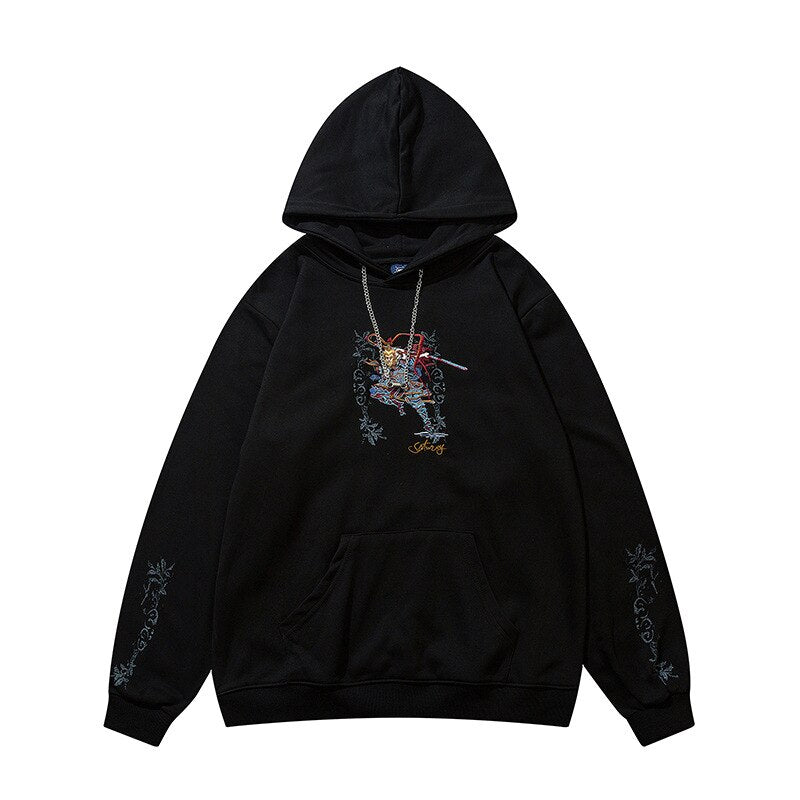 "Grey Rose" Graphic Unisex Streetwear Women Men Y2K Hoodie