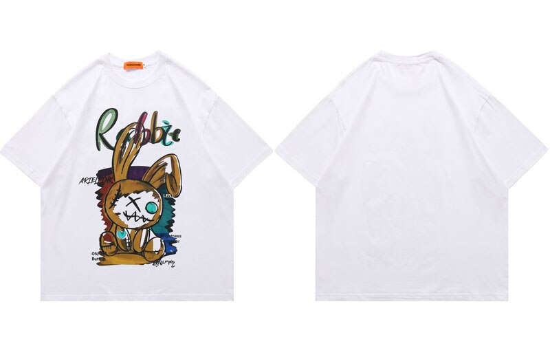 "Bunny Run" Unisex Men Women Streetwear Graphic T-Shirt