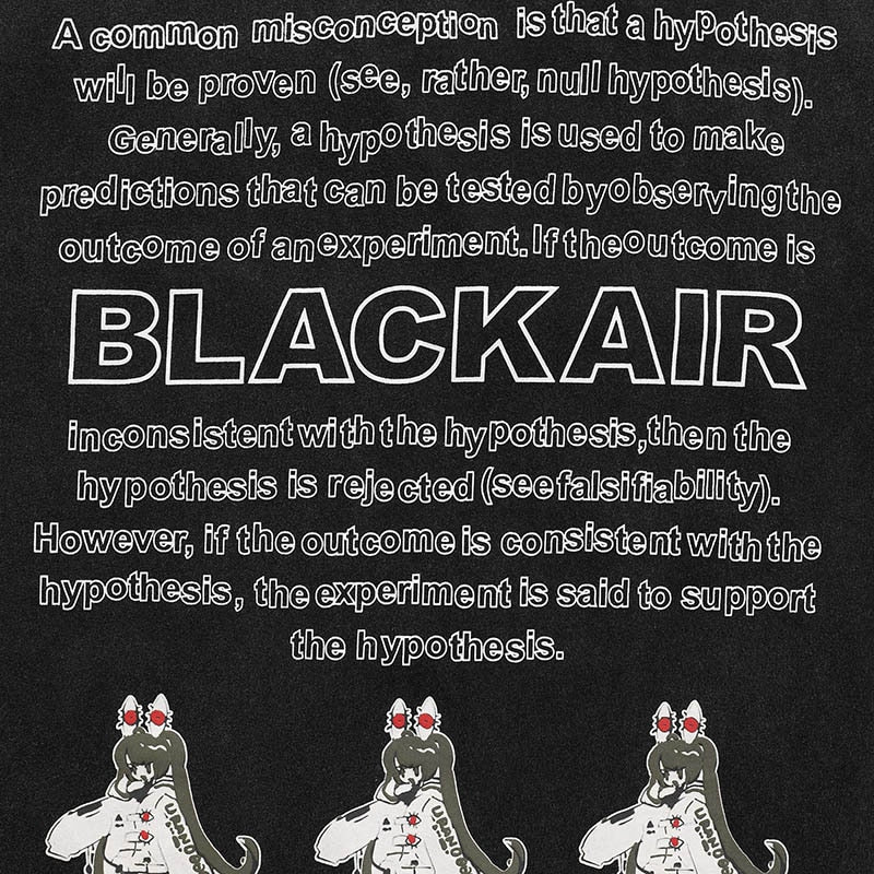 "Black Air" Unisex Men Women Streetwear Graphic T-Shirt