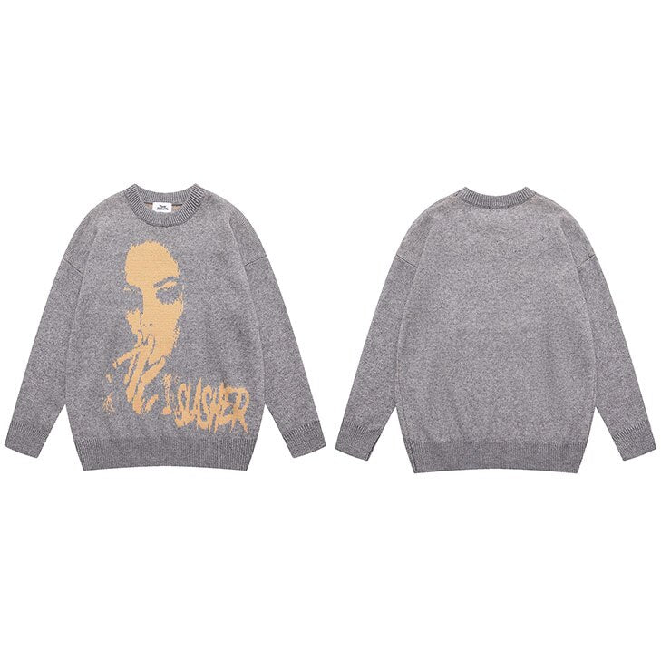 "Just A Friend" Graphic Unisex Streetwear Vintage Women Men Y2K Sweater