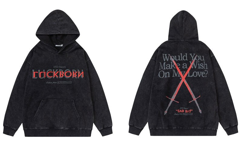 "Make A Dream" Graphic Unisex Streetwear Vintage Women Men Y2K Hoodie