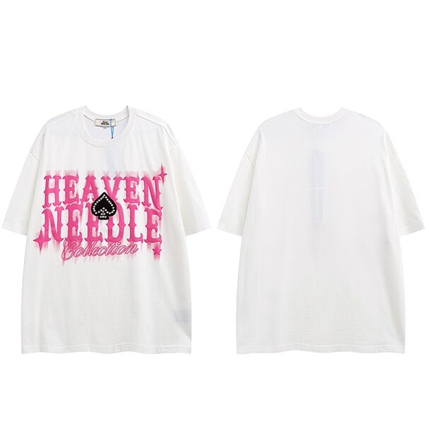 "Heaven Only" Graphic Unisex Streetwear Vintage Women Men Y2K T-Shirt