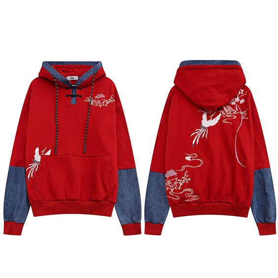 "Crane Follower" Unisex Men Women Streetwear Graphic Hoodie