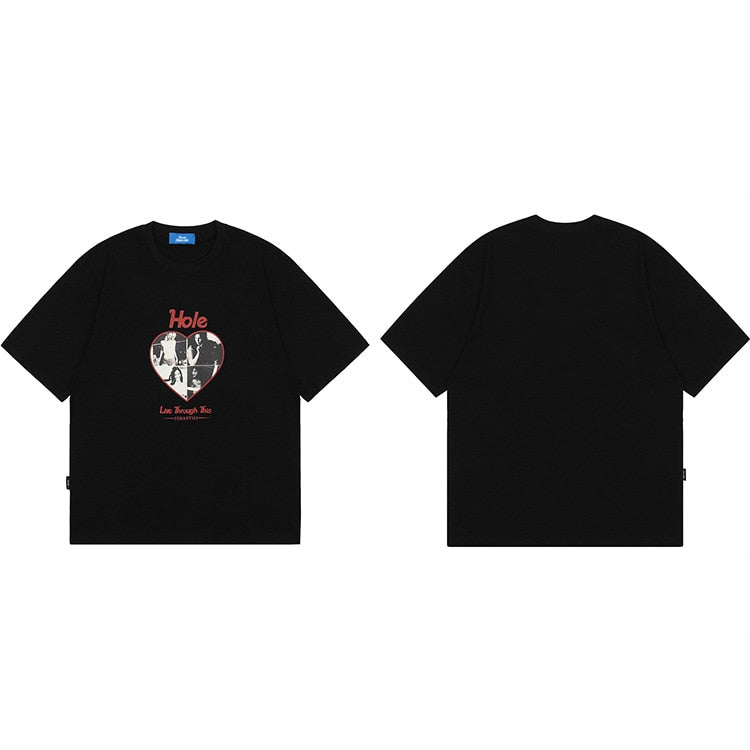 "Warm Heart" Graphic Unisex Streetwear Vintage Women Men Y2K T-Shirt