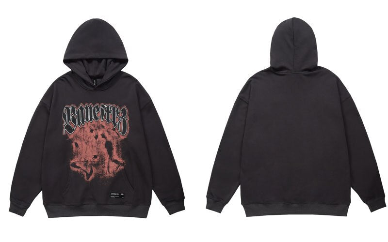 "Red Smoke" Graphic Unisex Streetwear Vintage Women Men Y2K Hoodie
