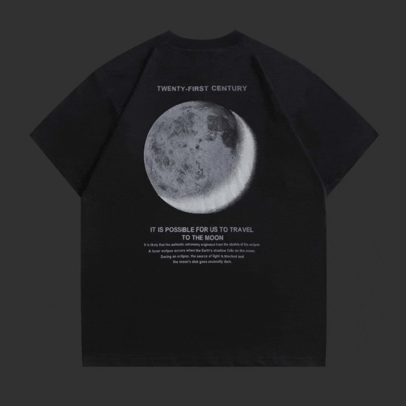 "Moon Light" Graphic Unisex Streetwear Vintage Women Men Y2K T-Shirt
