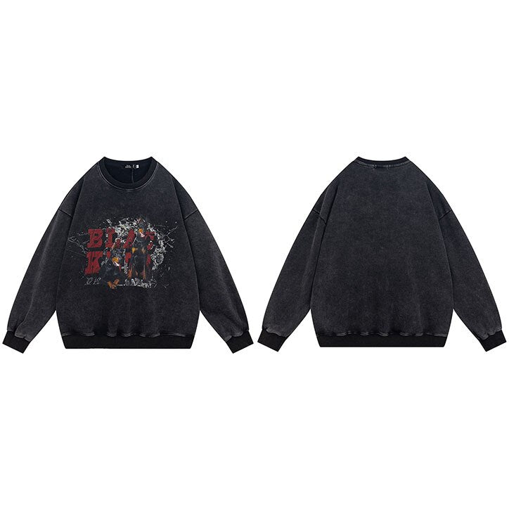 "Blood Hound" Unisex Men Women Streetwear Graphic Sweatshirt