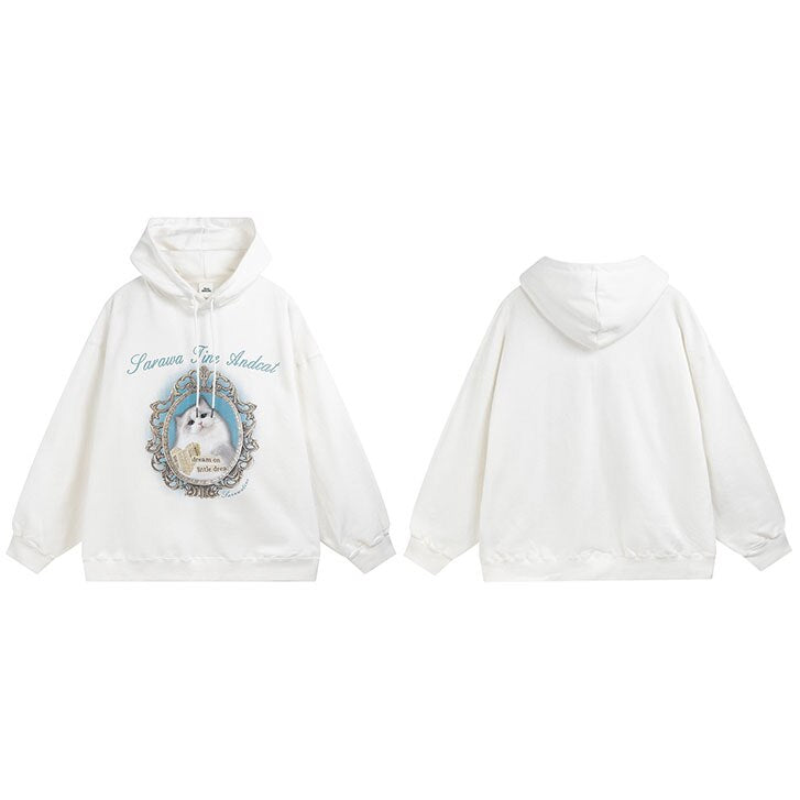 "Mirror On The Wall" Graphic Unisex Streetwear Vintage Women Men Y2K Hoodie