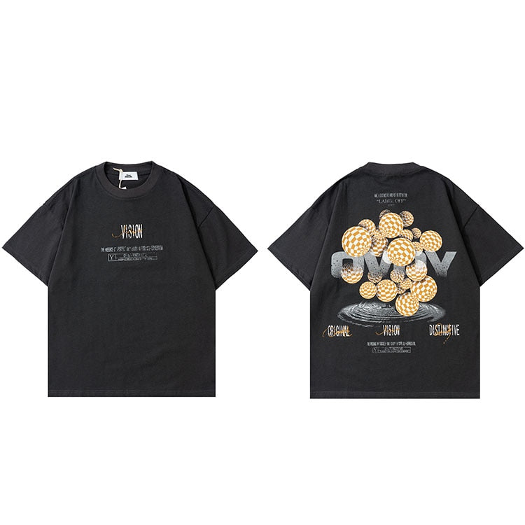 "Vision" Graphic Unisex Streetwear Vintage Women Men Y2K T-Shirt