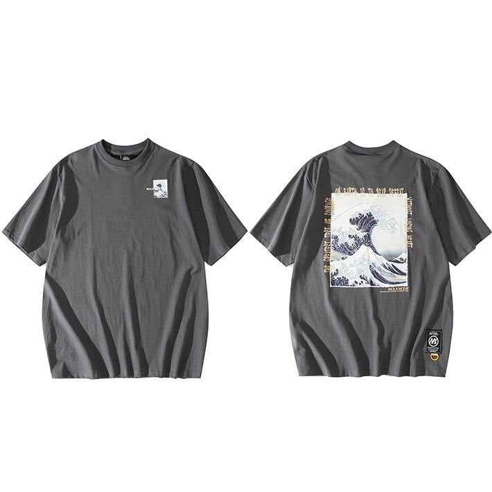 "Ocean Waves" Graphic Unisex Streetwear Vintage Women Men Y2K T-Shirt