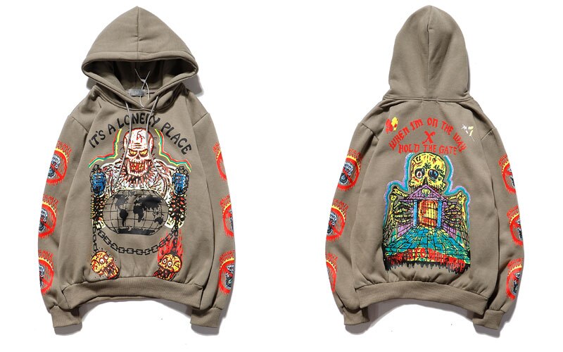 "Lonely Area" Graphic Unisex Streetwear Vintage Women Men Y2K Hoodie