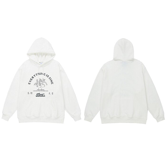 "Everything Is Fine" Unisex Men Women Streetwear Graphic Hoodie