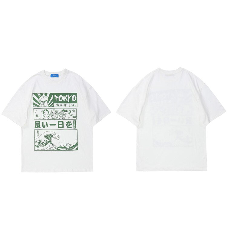 "Great Wave" Graphic Unisex Streetwear Women Men Y2K T-Shirt